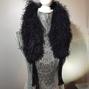 VINTAGE NAVY BOA SCARF - 1920s